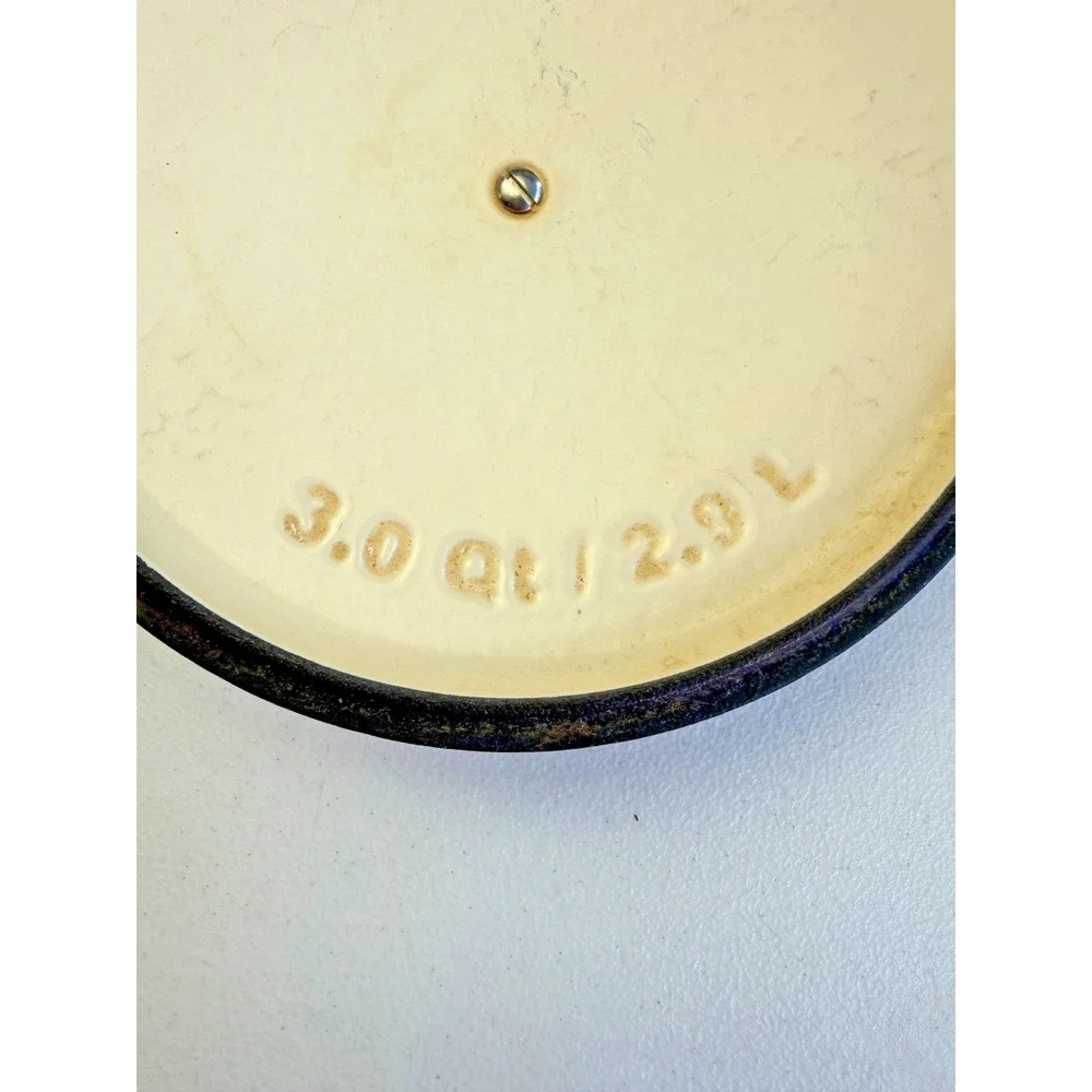 Cuisinart Red Cast Iron‎ Enamel LID ONLY 3.0 Qt (2.9 L) Dutch Oven Replacement